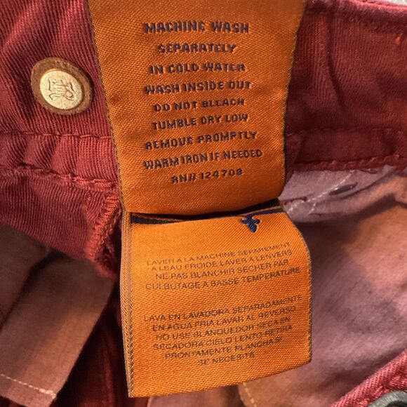 Rock Revival Holly Skinny Jeans Women 25 Maroon Low Rise Fleur De Lis Studded - Picture 8 of 10